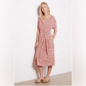 NWT! Faherty Carmel floral print organic cotton midi dress